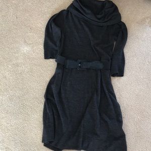 Greyish black sweater dress